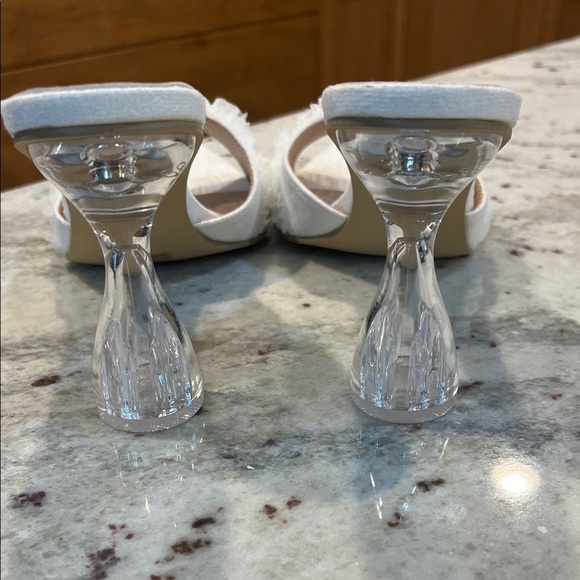 Prom/ Formal White Ruffle Women's Heels - Picture 5 of 5